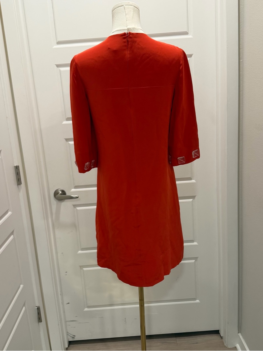 Shoshanna Red Silk Embellished Shift Dress - Women's - Picture 2 of 8